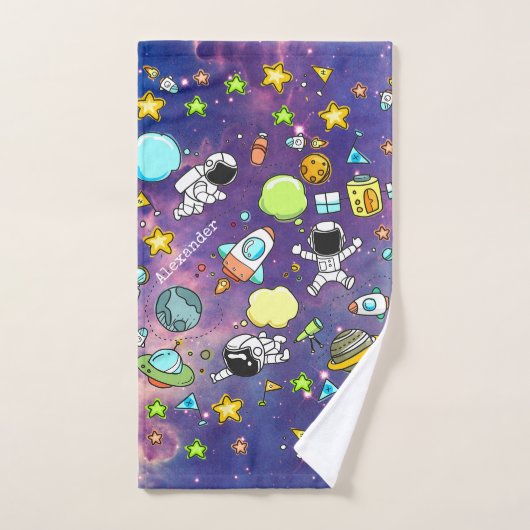 Jongen ruimterastronauts planets Galaxy Bad Handdoek (Handdoek)