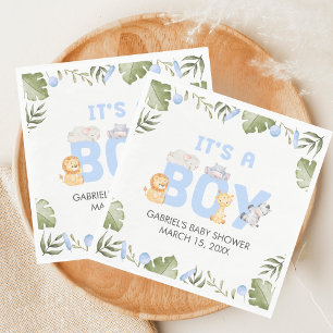 Jongen Safari Dier Baby Shower Servet