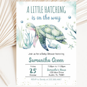 Jongen Schildpad Baby Shower Kaart