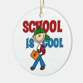 Jongen School is Cool Keramisch Ornament (Links)