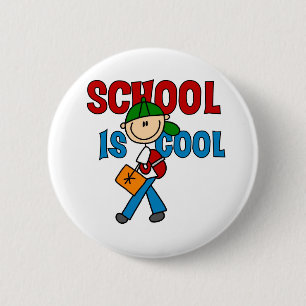 Jongen School is Cool Ronde Button 5,7 Cm