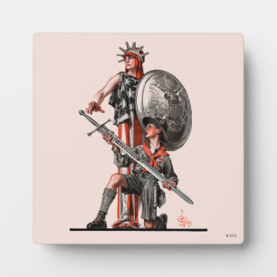 Jongen Scout en Liberty Fotoplaat