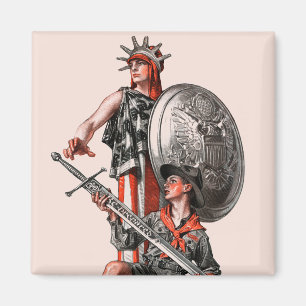 Jongen Scout en Liberty Magneet