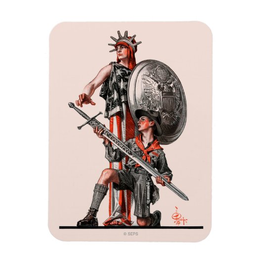 Jongen Scout en Liberty Magneet (Verticaal)