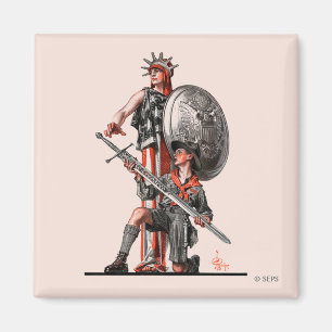Jongen Scout en Liberty Magneet