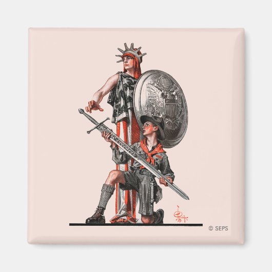 Jongen Scout en Liberty Magneet (Voorkant)