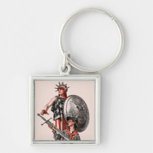Jongen Scout en Liberty Sleutelhanger