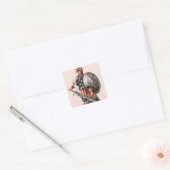 Jongen Scout en Liberty Vierkante Sticker (Envelop)