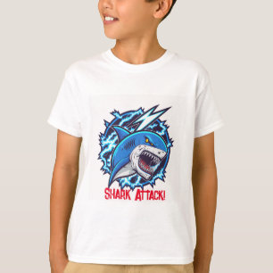 Jongen: Shark Attack Cotton T-Shirt Kinderen kle
