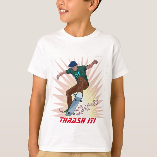 Jongen Skater T-Shirt | Skateboarden (Voorkant)