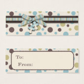 Jongen Skinny Gift Label Mini Visitekaartjes (Voorkant /achterkant)