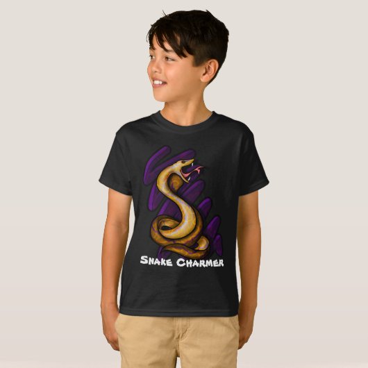 Jongen Snake Charmer T-Shirt (Voorkant volledig)