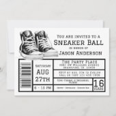 Jongen Sneaker Bal Verjaardagsfeestje Kaart (Voorkant)