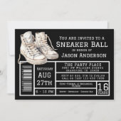 Jongen Sneaker Bal Verjaardagsfeestje Kaart (Voorkant)