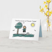 Jongen Soccer Camp Stick Kaart (Gele Bloem)