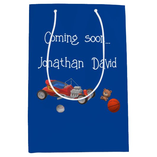 Jongen Speelgoed Thema Douche Gift Bag Medium Cadeauzakje (Voorkant)