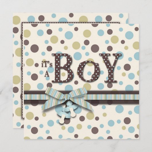 Jongen Square Aankondiging (Voorkant / Achterkant)