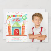 Jongen stuitert foto uitnodiging (Voorkant)