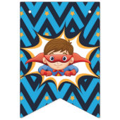 Jongen Superheld, Bruin Haar Feest - Banner (Eerste vlag)