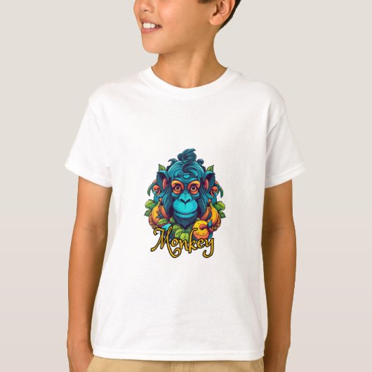 Jongen T-shirt Monkey Design (Voorkant)