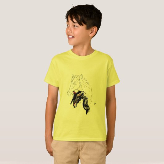 Jongen T-shirt: Paard in een paard T-shirt (Voorkant volledig)