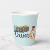 jongen team babyshower papieren beker (Voorkant)