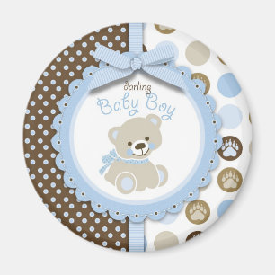 Jongen Teddy Bear Ronde Magneet