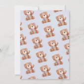 Jongen Teddybeer Baby Shower Kaart (Achterkant)
