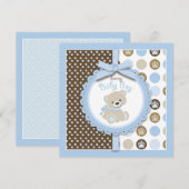 Jongen Teddybeer Blank Vierkant (Voorkant / Achterkant)