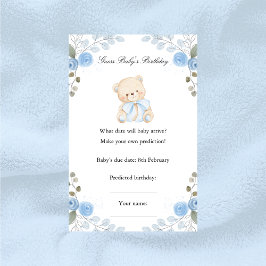 Jongen Teddybeer Verjaardagsraad Baby Shower Spel
