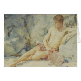 Jongen tegen Rock van 1920 van Tuke