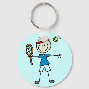 Jongen Tennis Player-overhemden en -cadeautjes Sleutelhanger