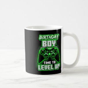 Jongen Tijd Naar Level Up Video Game Verjaardag Ga Koffiemok