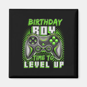 Jongen Tijd Naar Level Up Video Game Verjaardagsfe Magneet