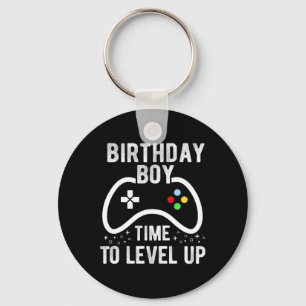 Jongen Tijd om te Level Up Videospel Verjaardagsca Sleutelhanger