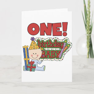 Jongen Verjaardag Baby 1e Verjaardag Tshirts en ge Kaart