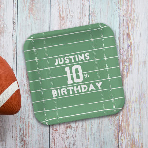 Jongen Verjaardag Football Sport Custom Papieren Bordje