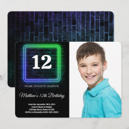 Jongen Verjaardag Foto Kaart