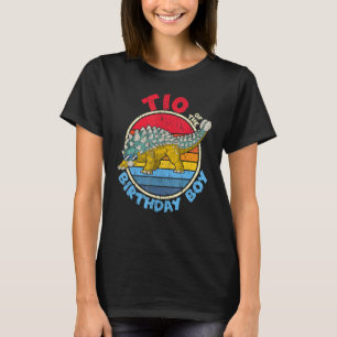 Jongen, verjaardag ik Tio I Ankylosaurus I Family T-shirt