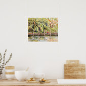 Jongen Vist met Dog Psalm 37:4 Poster (Keuken)