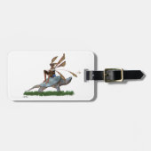 Jongen vliegen op Bagagelabel (Voorkant horizontaal)