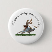 Jongen vliegen op de Button van de Turtle Pin (Voorkant)