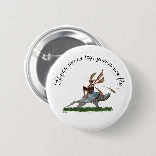 Jongen vliegen op de Button van de Turtle Pin