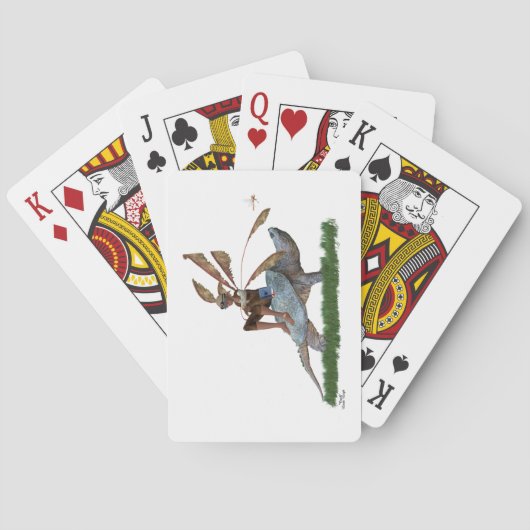 Jongen vliegen op de klassieke speelkaarten van de (Achterkant)