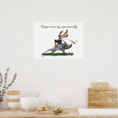 Jongen vliegen op Poster (Keuken)