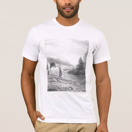 Jongen vliegen vissen. t-shirt (Voorkant)