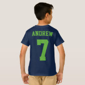 Jongen Voetbal Verjaardagsfeestje T-shirt (Achterkant volledig)