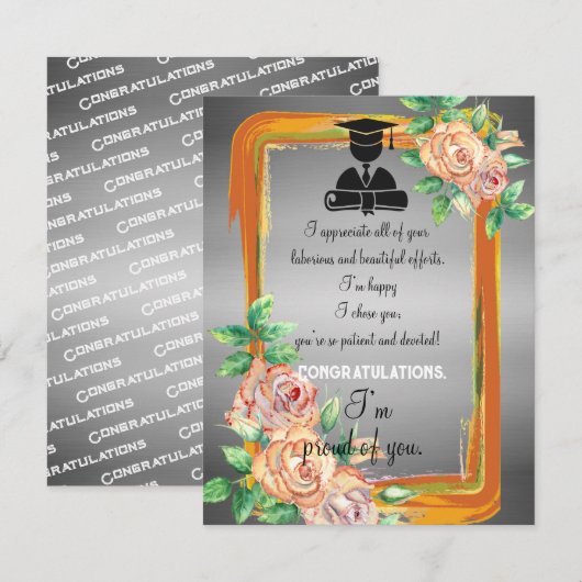 Jongen vriend afstuderen kaart (Voorkant / Achterkant)