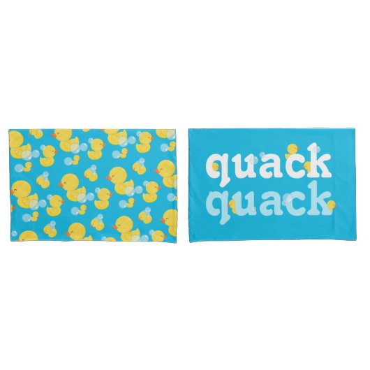 Jongen Watercolor Rubber Eend Kussensloop Set (Voorkant-Set)