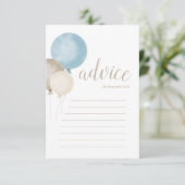 Jongen! Waterverf Ballon Advice Kaart (Staand voorkant)